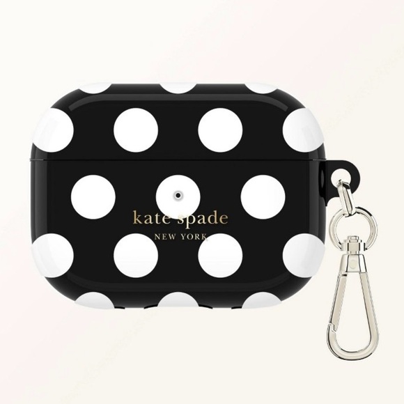 Kate Spade Black and White Polka Dot AirPods Pro Case - Picture 4 of 4